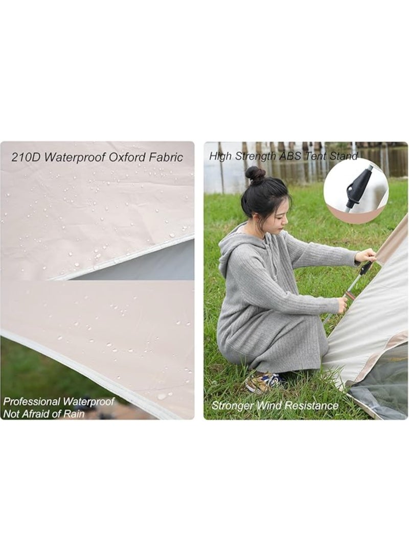 Generic Instant Camping Tent With Canopy Tarp 6-8 Persons Outdoor Waterproof Pop Up Family Camping Tent Automatic Portable Folding Cabin Tent With Storage Bag Size: 300*300cm  - Image 3