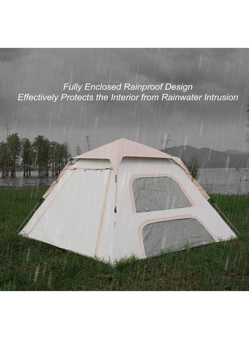 Generic Instant Camping Tent With Canopy Tarp 6-8 Persons Outdoor Waterproof Pop Up Family Camping Tent Automatic Portable Folding Cabin Tent With Storage Bag Size: 300*300cm  - Image 4