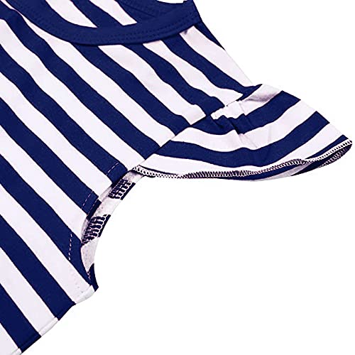 LUKYCILD Baby Girls Summer Clothes Casual Clothing Suit Short Sleeve Striped T-Shirt +Pants - Image 5