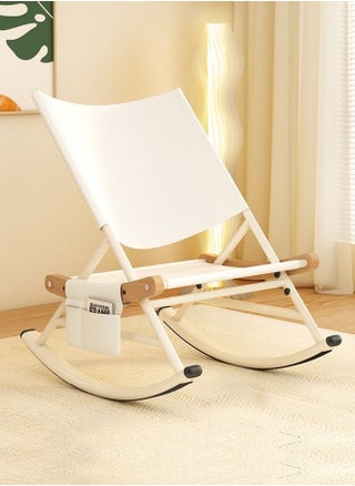 Multipurpose Use Balcony Living Room Rocking Chair Lazy Sofa Lunch Chair Patio Courtyard Loung Chair Comfortable Reading Chair with Book Magazine Holder Pouch 76x103x109 cm - pzsku/ZE3C766F2BCDBAFF9DA65Z/45/_/1730221833/ac575c08-7397-47b1-9d9e-dbd51114db5b