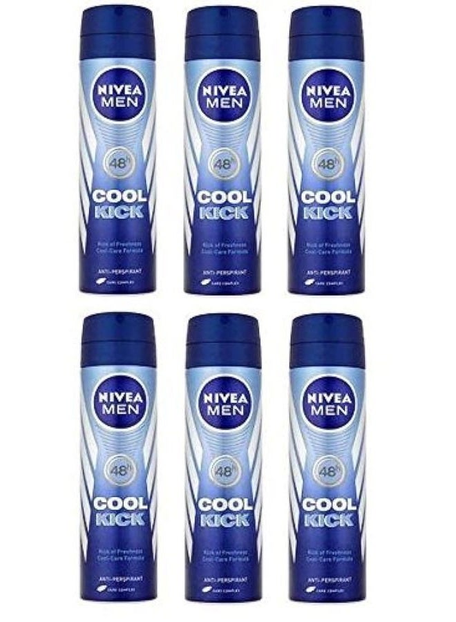 NIVEA MEN 6 x Nivea Men Cool Kick 48h Anti-Perspirant 150ml by Nivea Men - Image 1