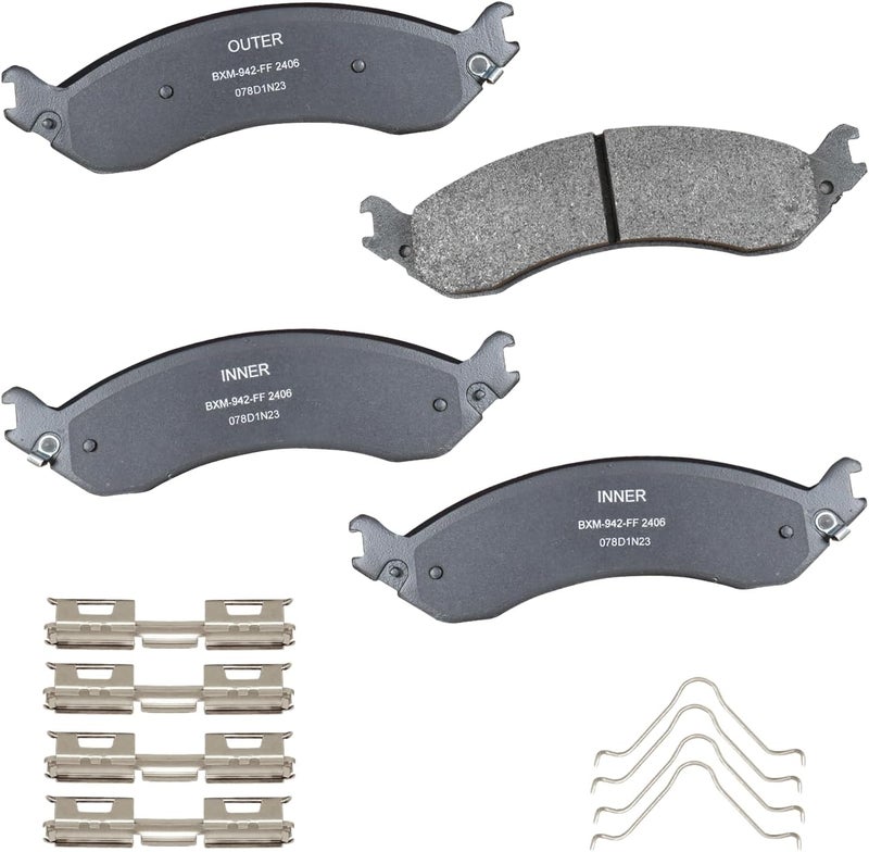 Bendix Premium SBM2406 Semi-Metallic Rear Brake Pads for Chevrolet Express 2500 2023-2021, Express 3500 2023-2021, GMC Savana 2500 2023-2021, Savana 3500 2023-2021 - Image 1
