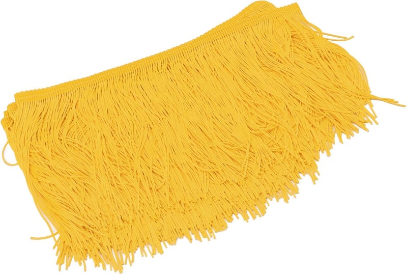Long Fringed Tassel Table Skirt, Brightly Colored Soft Polyester Table Cloths with Hand - Cut Tassels for Party Decoration, DIY Craft and Home Festive Use (Yellow) - Image 2