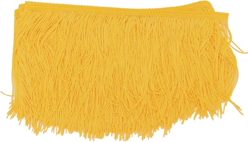 Long Fringed Tassel Table Skirt, Brightly Colored Soft Polyester Table Cloths with Hand - Cut Tassels for Party Decoration, DIY Craft and Home Festive Use (Yellow) - Image 3