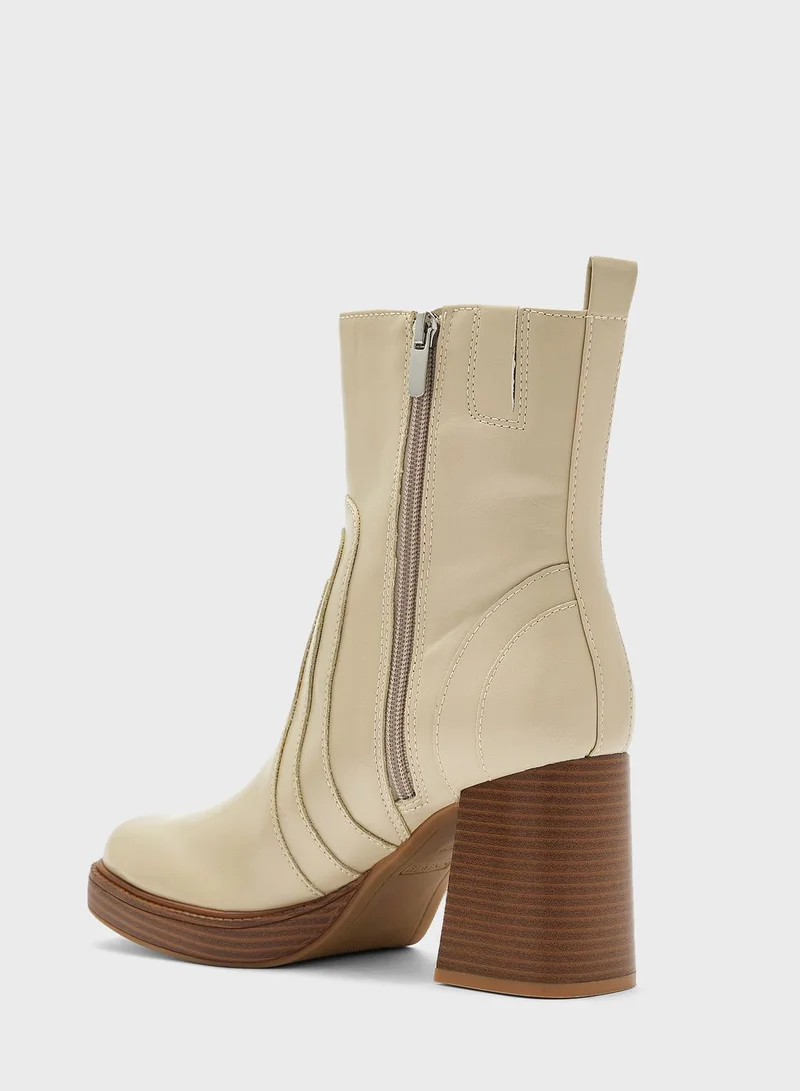 NINE WEST Mid Heel Ankle Boots