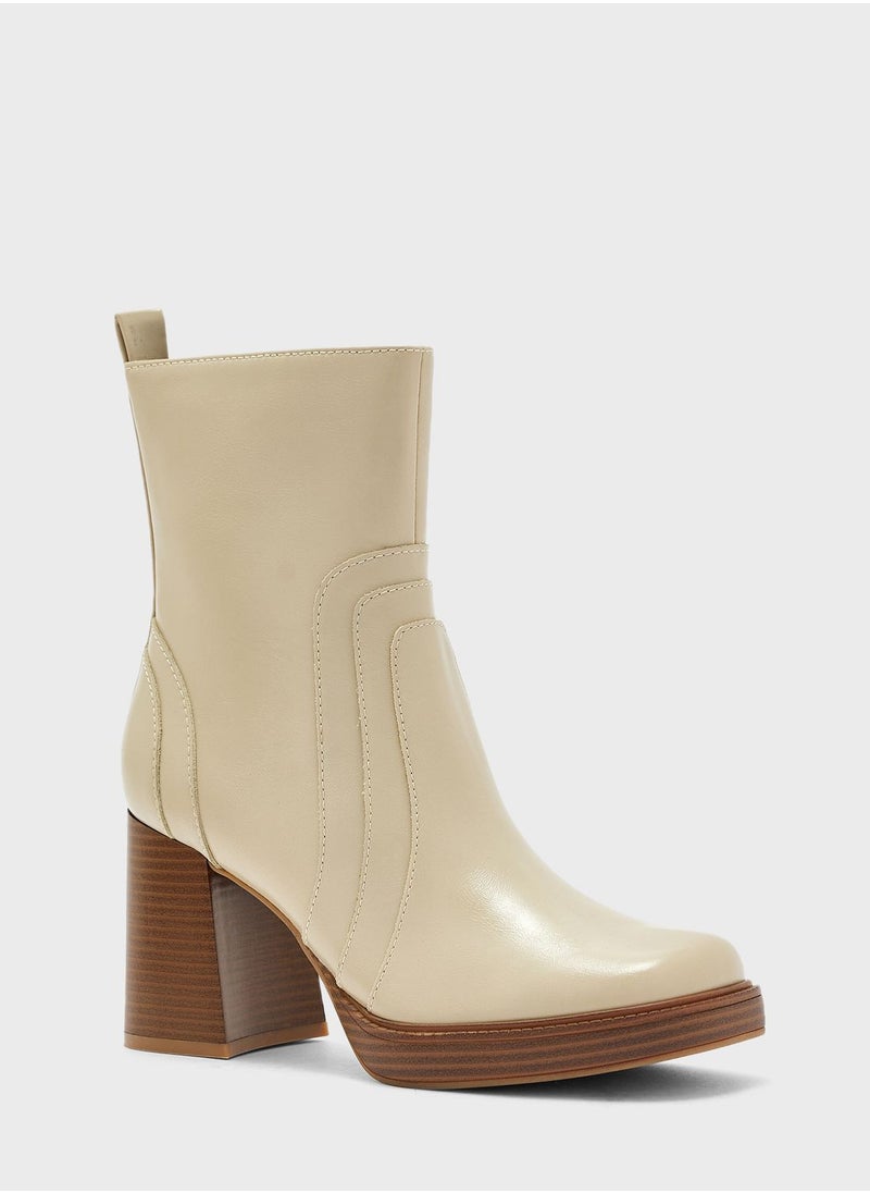 NINE WEST - Mid Heel Ankle Boots - Image 1