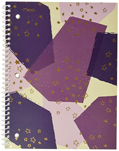 Mead Spiral Notebooks, 1 Subject, College Ruled Paper, 70 Sheets, 10-1/2" x 7-1/2", Shape It Up, Design May Vary, 3 Pack (38191) - Image 1