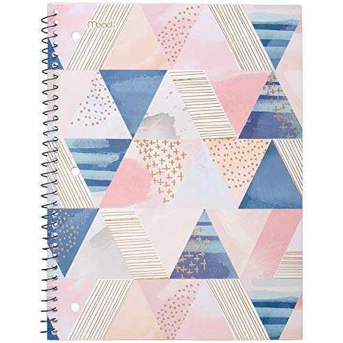 Mead Spiral Notebooks, 1 Subject, College Ruled Paper, 70 Sheets, 10-1/2" x 7-1/2", Shape It Up, Design May Vary, 3 Pack (38191) - Image 4