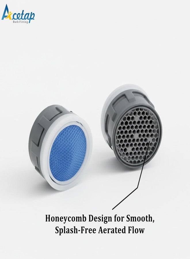 Acetap Water Saving Faucet Aerator for Bathroom & Kitchen Taps | Splash-Free Honeycomb Design | Easy Installation | Pack of 2 - Image 2