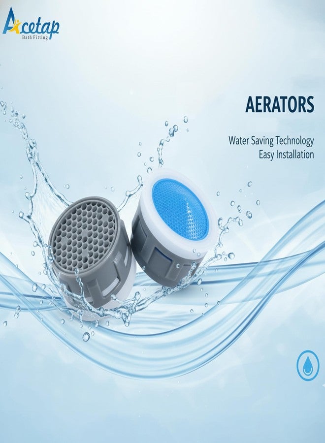 Acetap Water Saving Faucet Aerator for Bathroom & Kitchen Taps | Splash-Free Honeycomb Design | Easy Installation | Pack of 2 - Image 3