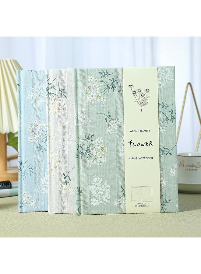 Bluejw Cross-border New Cloth-covered Notebook Handbook Hard-covered Ultra-thick Notebook A5 Hardcover Printed Notepad Student Diary - Image 2