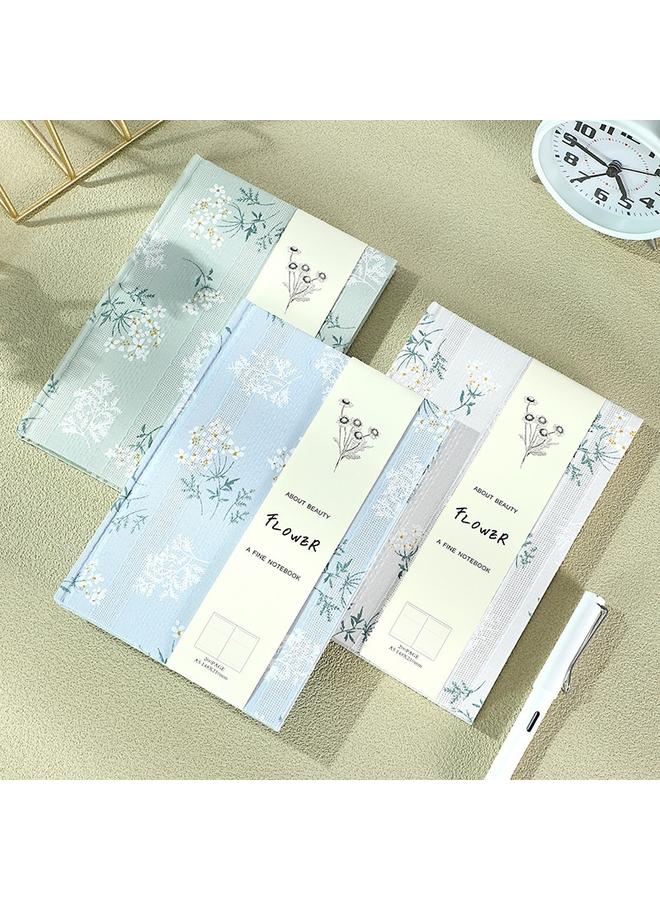 Bluejw Cross-border New Cloth-covered Notebook Handbook Hard-covered Ultra-thick Notebook A5 Hardcover Printed Notepad Student Diary - Image 3