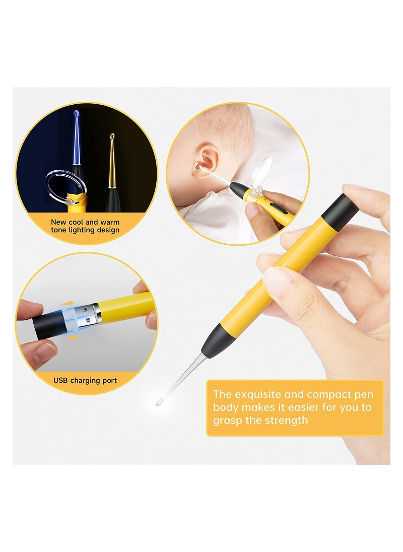 SYOSI - 4 in 1 Ear Wax Removal Tool Kit Ear Cleaner for Kids and Adults Includes a Tweezer with Light and Ear Wax Remover with 4 Reusable and Washable Replacement Soft Silicone Tips Earwax - Image 1
