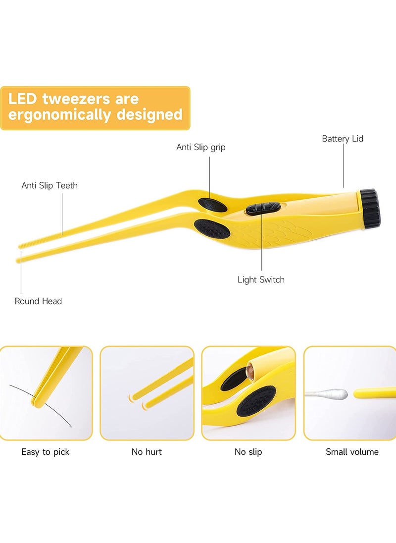 SYOSI - 4 in 1 Ear Wax Removal Tool Kit Ear Cleaner for Kids and Adults Includes a Tweezer with Light and Ear Wax Remover with 4 Reusable and Washable Replacement Soft Silicone Tips Earwax - Image 1