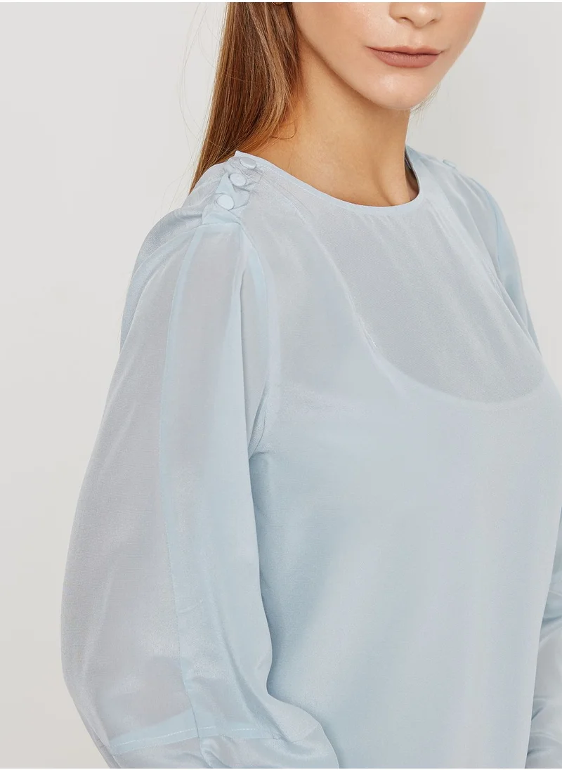 REISS Long Sleeve Blouse