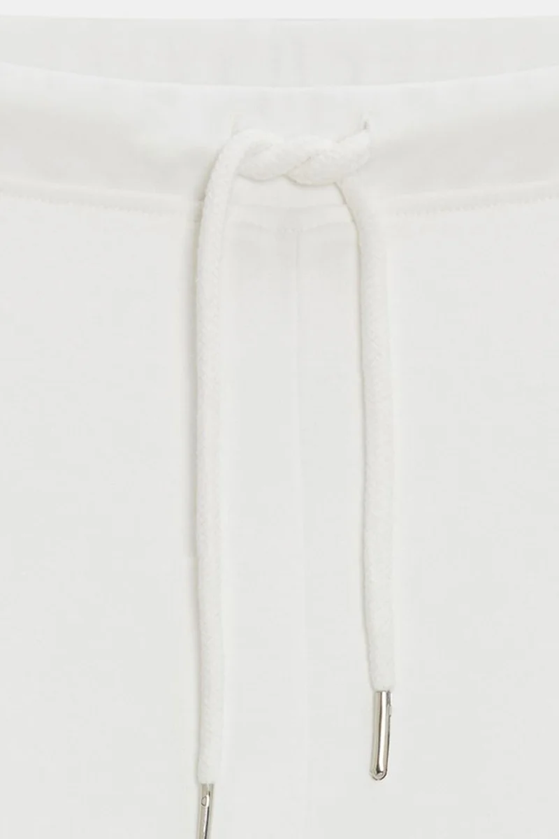Dilvin White DILVIN Mid-Waist Flare Jersey Pants With Drawstring for Women | Best Price UAE