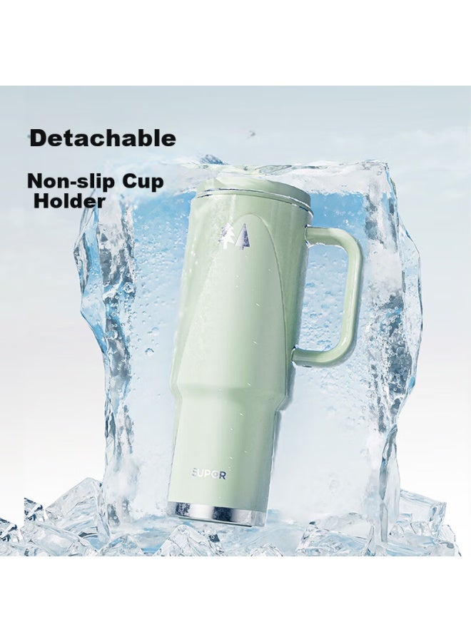 Supor Insulated Cup Double Drinking Large Capacity Straw Cup Sports Outdoor Ice Master Cup Ceramic Coated Inner Tank - Image 2