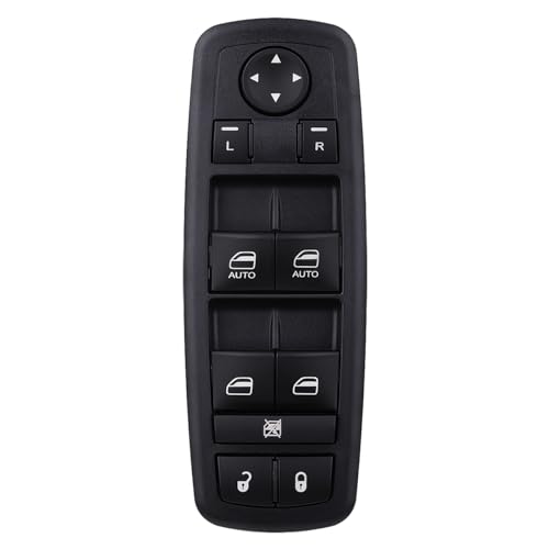 Obaee Master Power Window Switch Door Lock Main Control Button Front Left Driver Side Compatible with 2009 2010 2011 2012 Dodge RAM 1500/2500/3500 Pickup Crew Cab Quad Replacement 4602863AB 4602863AC - Image 1