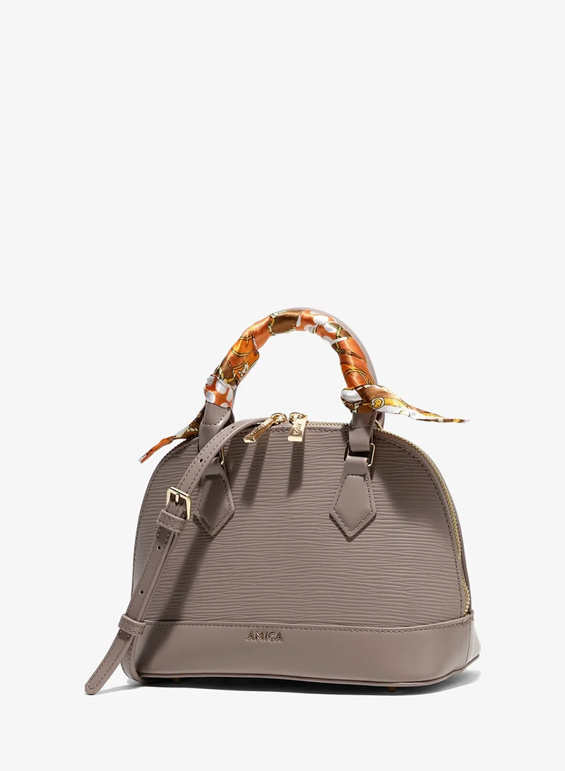 أميكا AMICA Carla Dome Shaped Mini Bag - Taupe