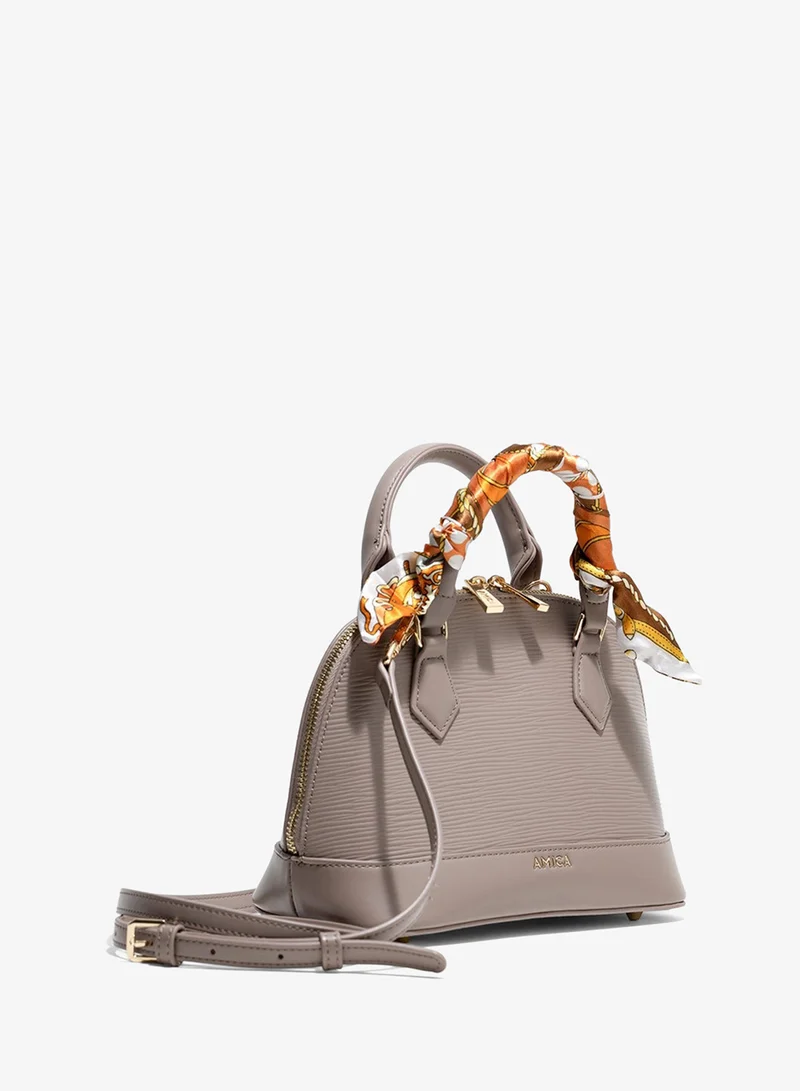 Amica  AMICA Carla Dome Shaped Mini Bag - Taupe for Women | Best Price UAE