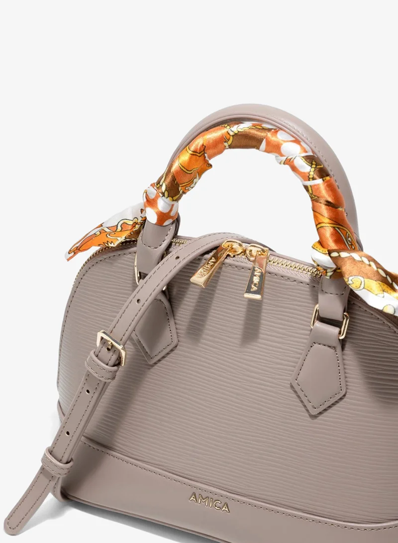 Amica  AMICA Carla Dome Shaped Mini Bag - Taupe for Women | Best Price UAE