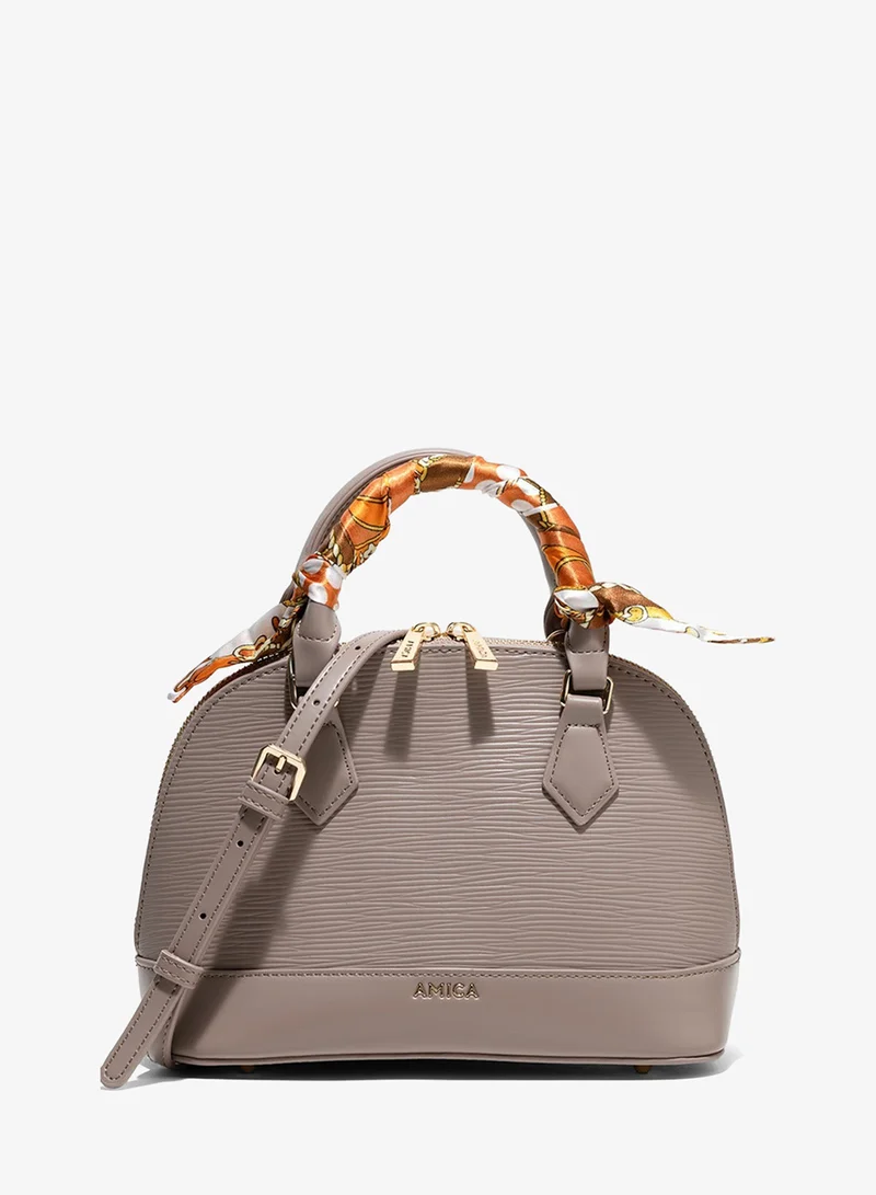 أميكا AMICA Carla Dome Shaped Mini Bag - Taupe
