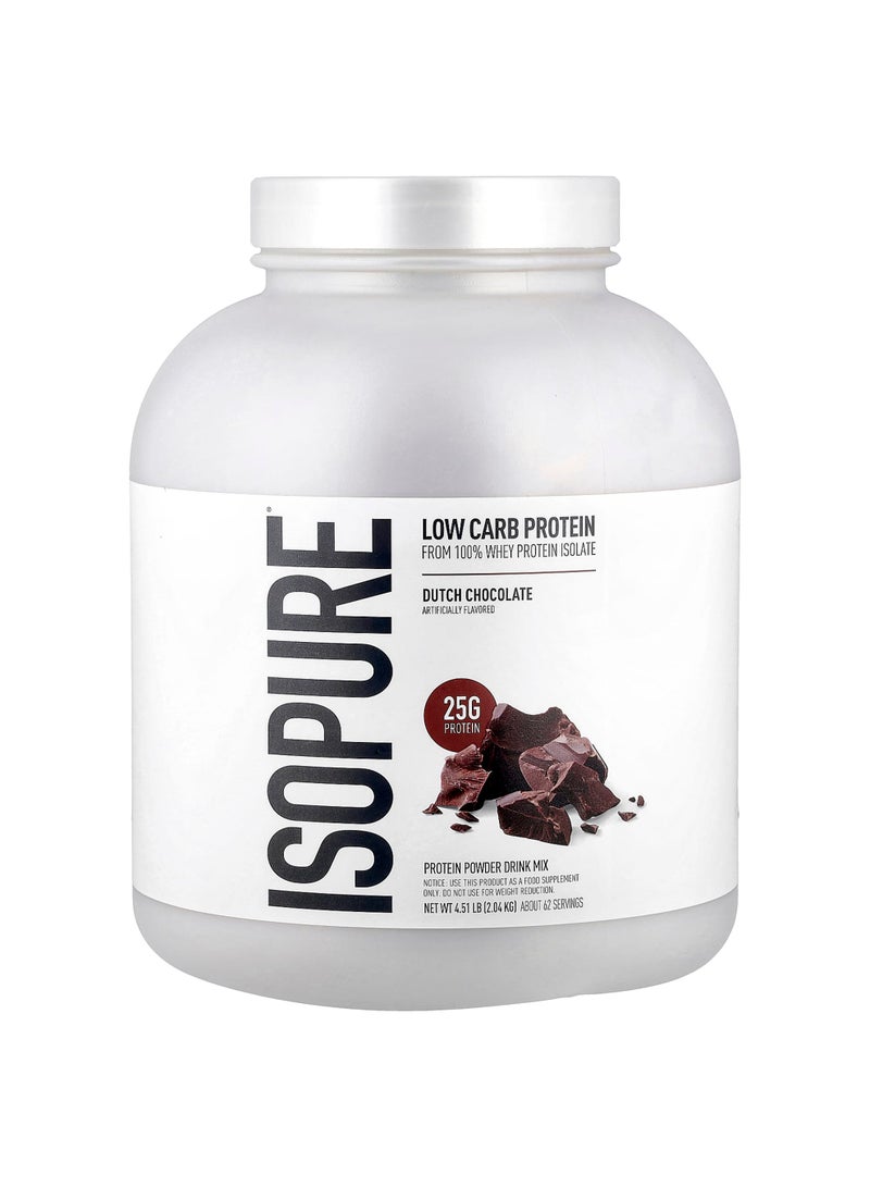 Low Carb Protein Powder, Dutch Chocolate, 4.51 lb (2.04 kg)