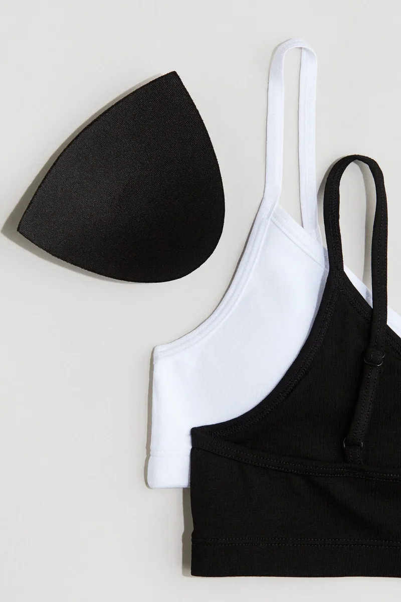 H&M 2-pack padded crop tops