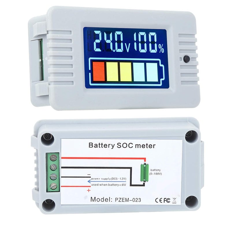 Digital Voltmeter Tester 0 100V Battery Capacity Indicator LCD Color Display Photovoltaic - Image 5