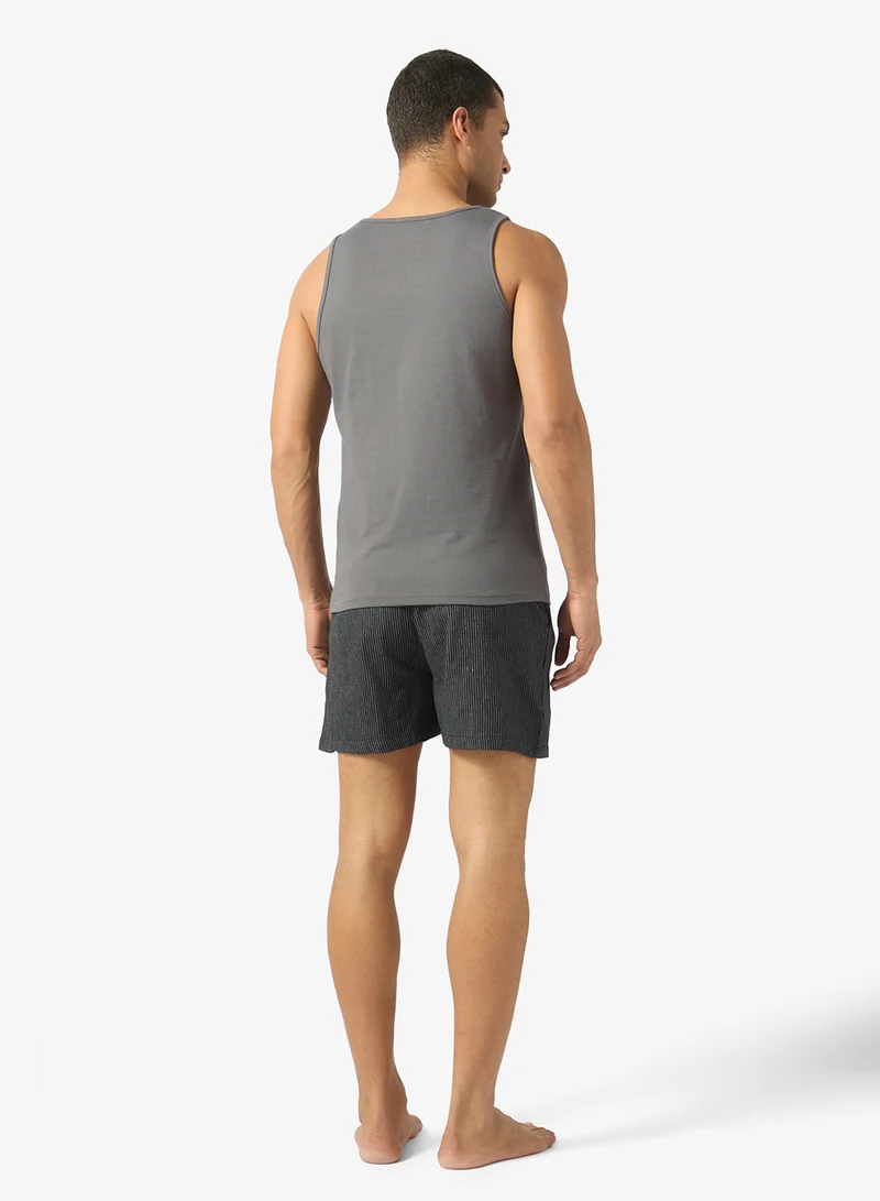 سفنتي فايف Sleeveless Tank Top With Shorts Pyjama Set