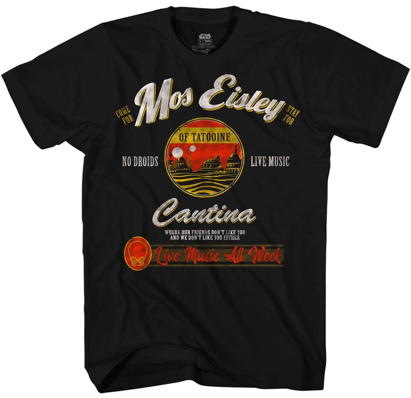 STAR WARS Mos Eisley Cantina Tatooine Men's Adult Graphic Tee T-Shirt (Black, Large) - Image 2
