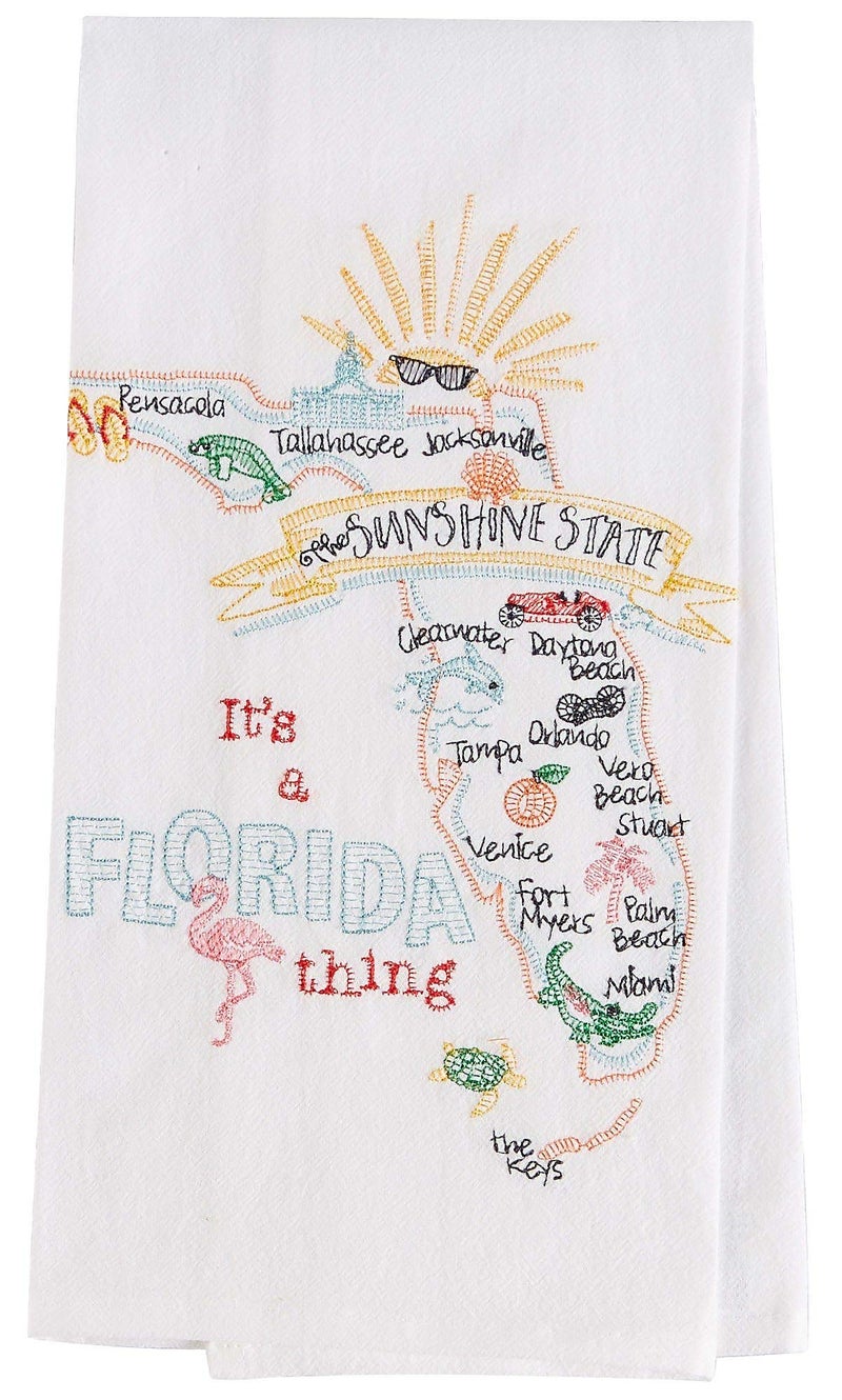 Kay Dee Designs ST Thing Florida EMB FS Dish Towel 175 x 28 Various