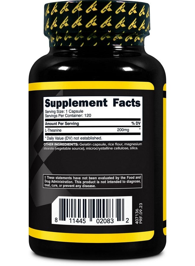 Primaforce L-Theanine Capsules (120 Capsules, 200mg L-Theanine Per Serving) - Theanine Amino Acid Supplement - Image 4