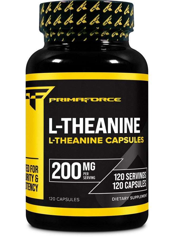 Primaforce L-Theanine Capsules (120 Capsules, 200mg L-Theanine Per Serving) - Theanine Amino Acid Supplement - Image 1