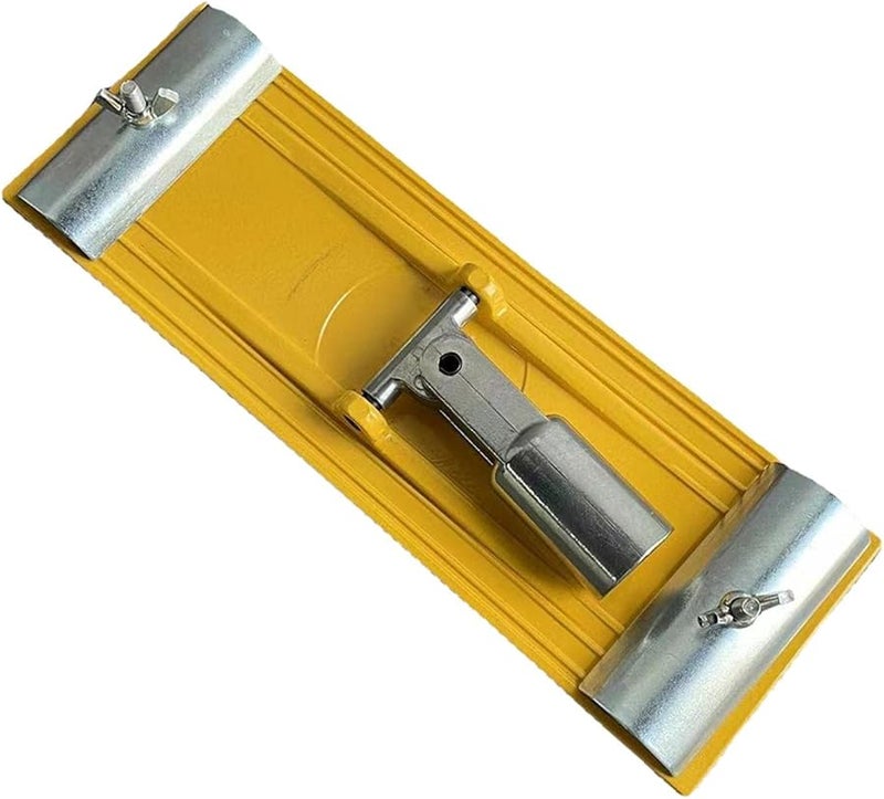 حامل سنفرة يدوي من سبائك الألومنيوم الأصفر كتلة صنفرة أداة 9.06 × 3.15 بوصة لجدران الجبس وأعمال النجارة وتلميع المعادن - Image 2