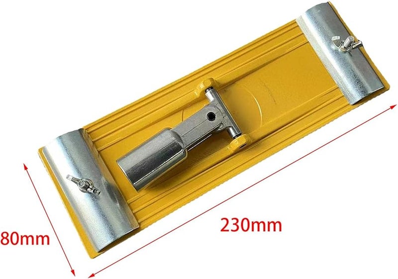 حامل سنفرة يدوي من سبائك الألومنيوم الأصفر كتلة صنفرة أداة 9.06 × 3.15 بوصة لجدران الجبس وأعمال النجارة وتلميع المعادن - Image 5