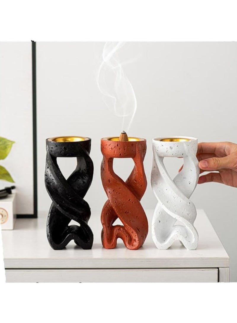 ديكورات رمضان العربية مبخرة حلزونية بسيطة لتنقية الهواء في المنزل والتأمل واليوغا والاسترخاء بتصميم أنيق للاستخدام الداخلي - حجم كبير، أسود - Image 4