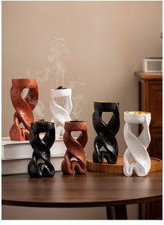 Generic Arabic Festival Ramadan decorations Minimalist Spiral Ribbon Incense Burner for Home Air Purification, Meditation, Yoga, Relaxation Elegant Design for Indoor - Large Size, Black  - Image 5