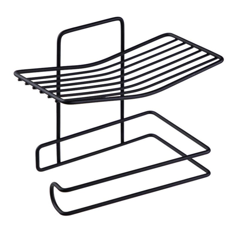 PRISO حامل ورق التواليت PRISO مع رف لتخزين المناديل والمناشف - Image 1