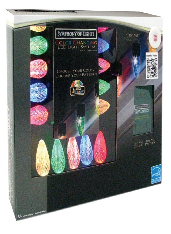 Brite Star 15 C9 Faceted LED Lights-Perfect for Christmas & Other Parties-1 Set, 14', Multicolor - Image 2