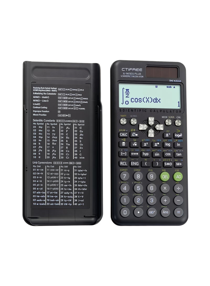 CTIFREE FX-991ES Plus 2nd Generation Scientific Calculator – 417 Functions, Solar & Battery Powered, Natural Display | Perfect for Students & Exams – Black - Image 1
