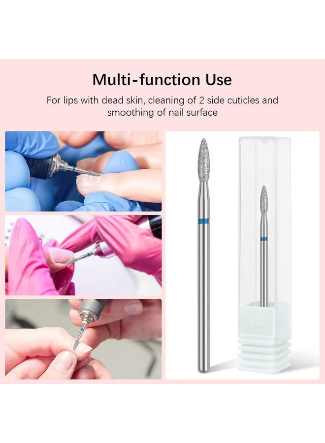 Rolybag Cuticle Nail Drill Bits Flame Shape Cuticle Drill Bit for Nail Diamond Drill Bit 3/32” Professional Safety Cuticle Clean Drill for Electric Remove Cuticle Dead Skin Manicure Tools (Medium) - Image 5