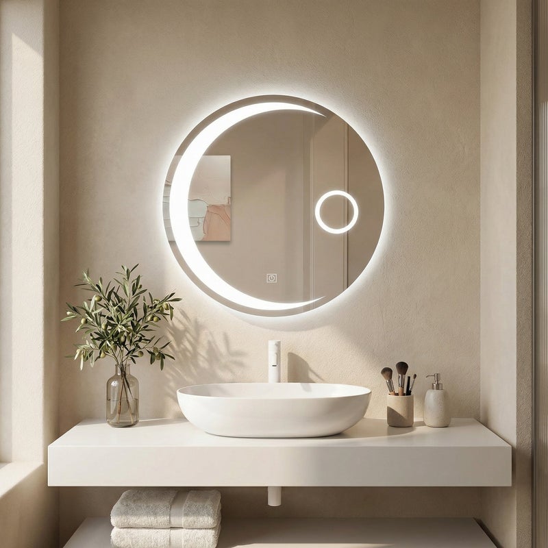 شاربدو مرآة الفن مع الضوء ، إصدار ضوء LED ، شاشة تعمل باللمس ، ضوء دافئ - Image 3
