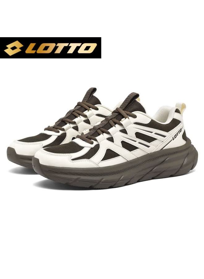 Lotto Men's Running Shoes Outdoor Hiking Shoes Spring Couple Sports Shoes Non-slip Trail Hiking Shoes 1068 Gray/brown Size 45 - Image 3