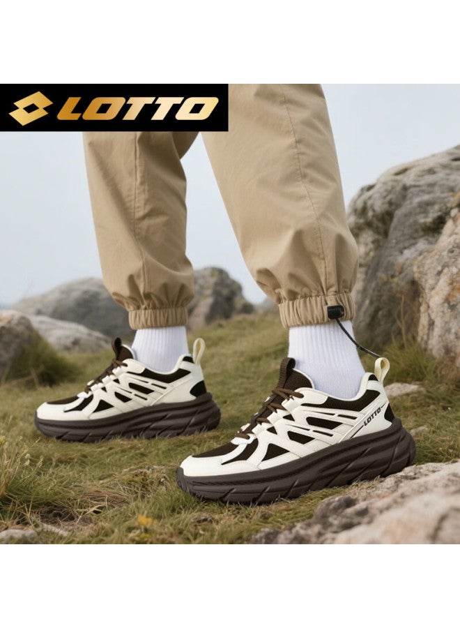 Lotto Men's Running Shoes Outdoor Hiking Shoes Spring Couple Sports Shoes Non-slip Trail Hiking Shoes 1068 Gray/brown Size 45 - Image 2