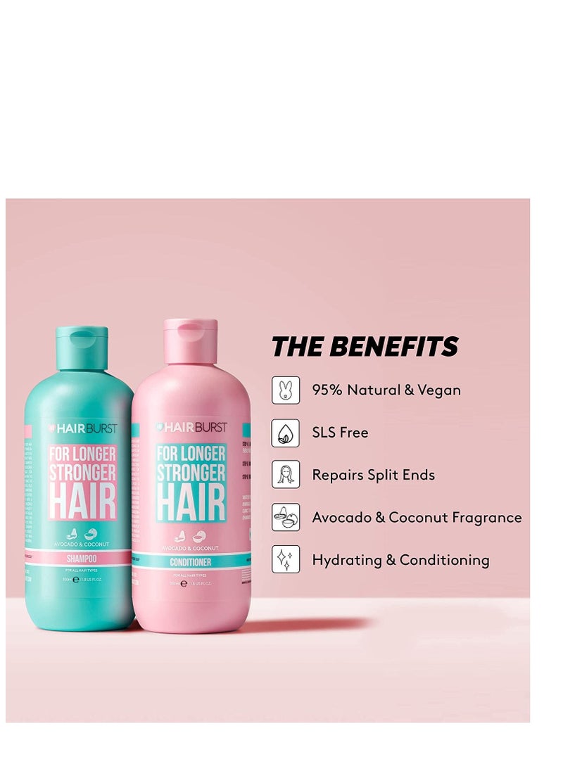 HAIR BURST Hair Growth Shampoo and Conditioner Anti Hair Loss Strengthens Hair Encourages Healthy Growth Vegetarian Formula 350ml  - Image 4
