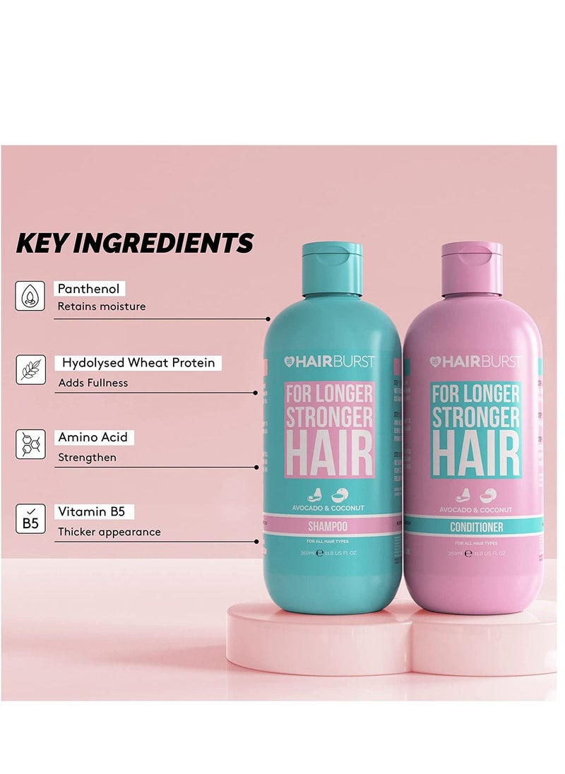 HAIR BURST Hair Growth Shampoo and Conditioner Anti Hair Loss Strengthens Hair Encourages Healthy Growth Vegetarian Formula 350ml  - Image 2