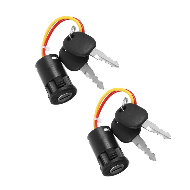 Yardwe 2pcs Electric Vehicle Ignition Key Switch Quick Power Activation Accessory for Ride Cars Compatible with Mobility Scooters and Electric Start Switches - Image 1