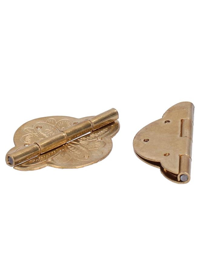 Thoraya 2Set Antique Hinge Small Brass Hinge for Drawer Door Cabinet Wardrobes Foldable Table Home  - Image 3