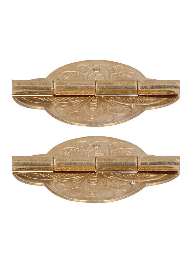 Thoraya 2Set Antique Hinge Small Brass Hinge for Drawer Door Cabinet Wardrobes Foldable Table Home  - Image 5